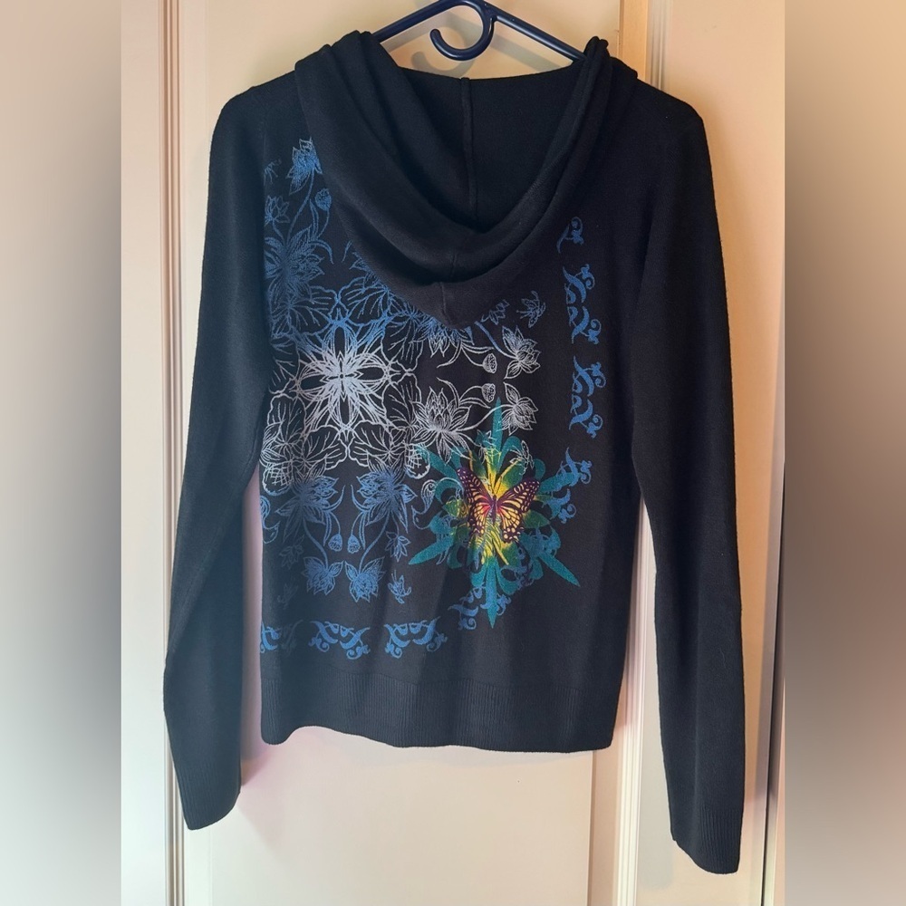 Til The End', On the Byas Black and Blue Women's Cardigan - Picture 9 of 11